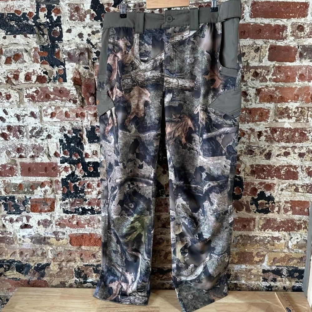 Nomad Camo Lined Pants Mossy Oak Camouflage Fleece Lined Mens XL 40x31"